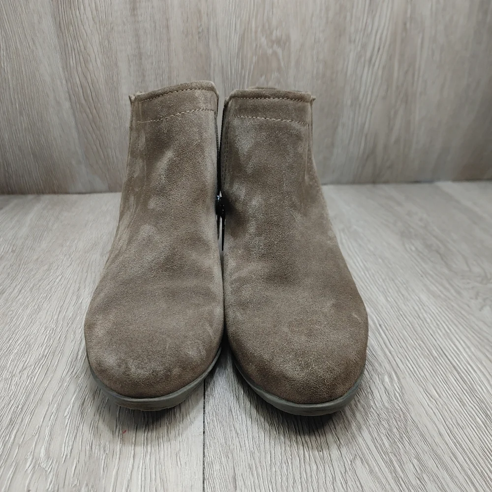 Blondo Valli Bootie Waterproof Suede Ankle  Boot Side‎ Zip Dark Taupe 7.5 Casual - Picture 4 of 13